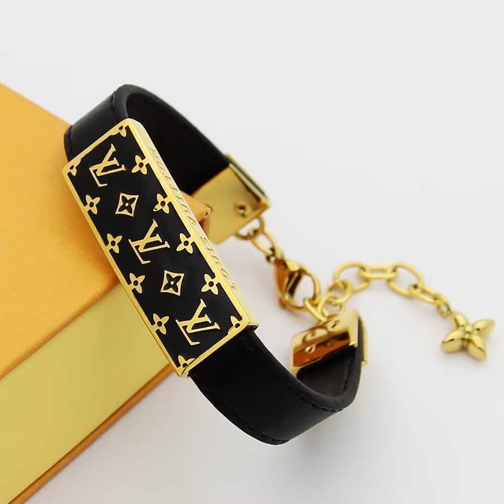 Louis Vuitton Monogram Leather Bracelet